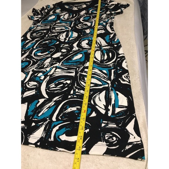 Travelers Chico's Slinky Knit Midi Dress Size 3 XL Modern Art Abstract Colorful - Picture 12 of 12